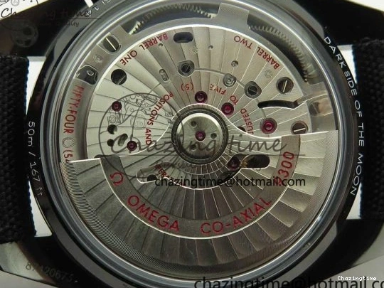 0318 Premium Speedmaster “Dark Side of The Moon” Real Ceramic OMF 1:1 Best Edition on Nylon Strap A 7977